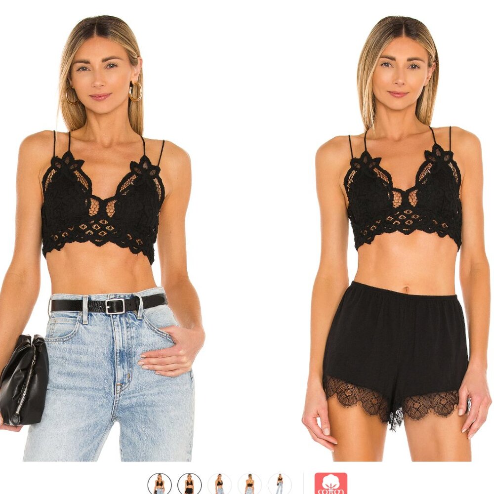 Free People Adella Bralette - Navy Blue - Medium